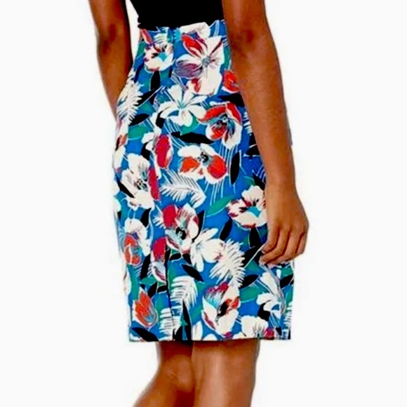 J.CREW || Woman’s  Floral Basketweave Pencil Skirt size 6 - Picture 8 of 8